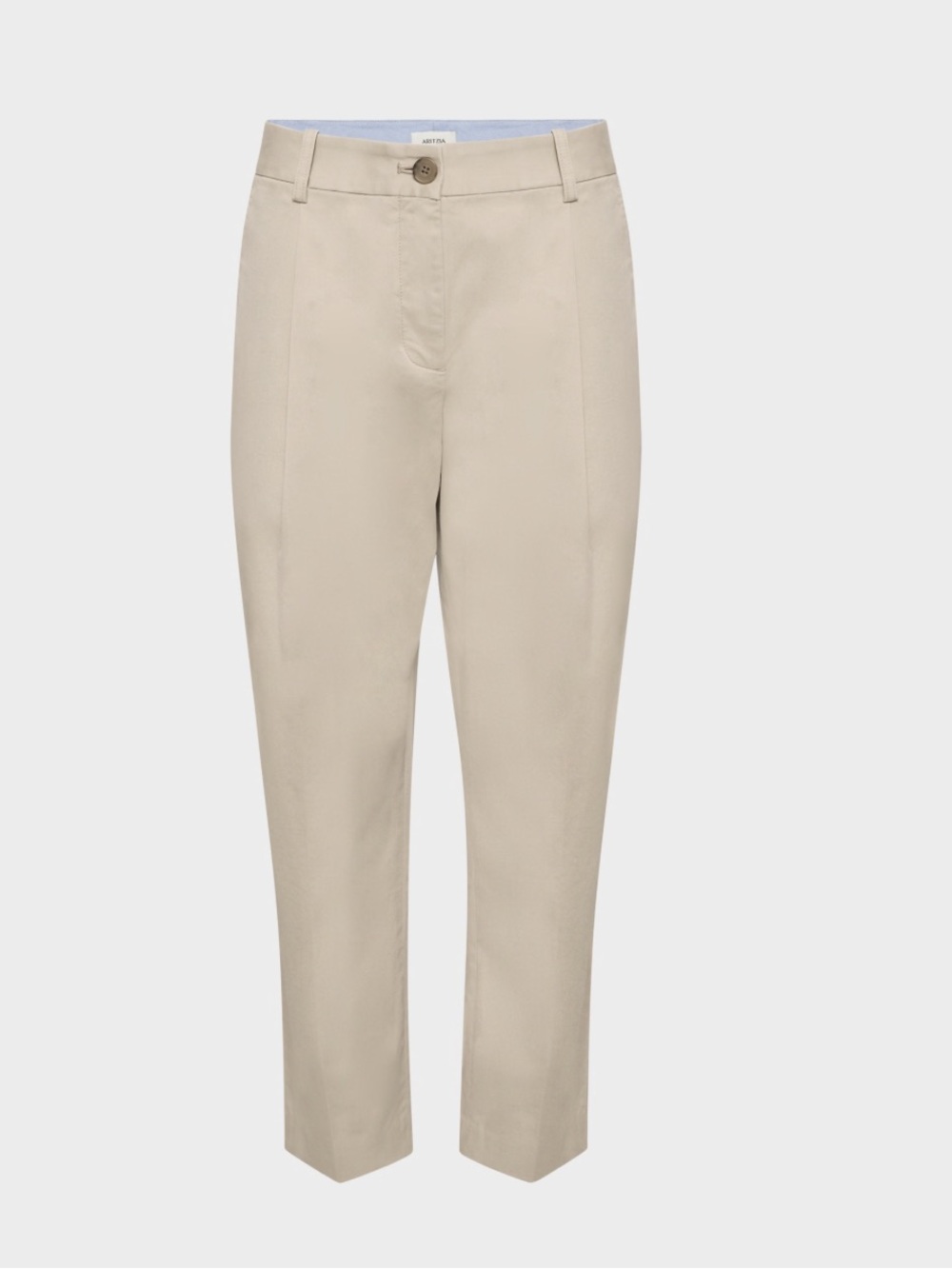 Aritzia Beige Mid-Rise Carrot Trousers